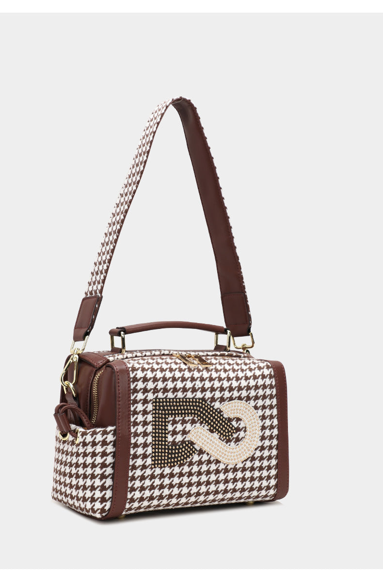 Korean Style Single Shoulder Women's Bag Wool Texture Versatile Handbag Trendy Personality Underarm Crossbody Women's Bag