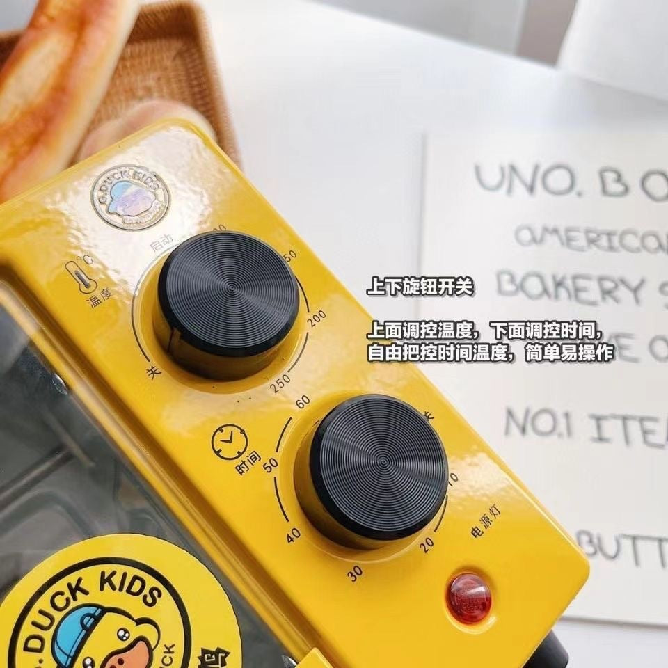 Little Yellow Duck Household Electric Oven Small Home Appliance Gift Wholesale Multifunctional Automatic Mini Steamer Oven12L Dropshipping Export D