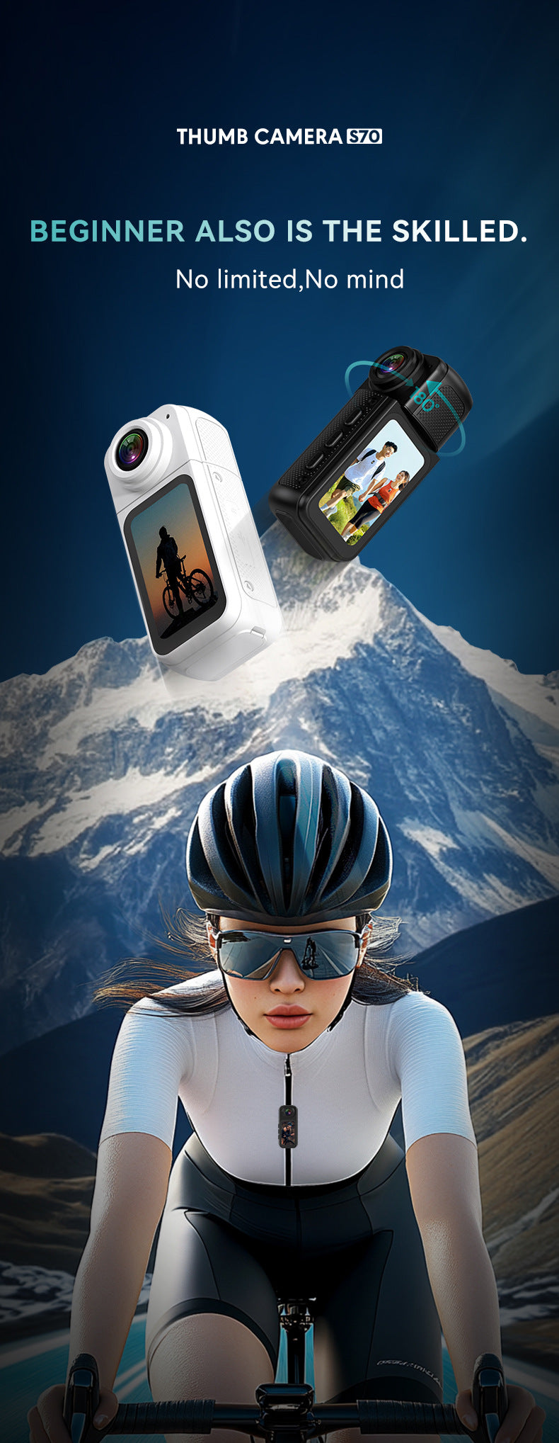 Magnetic Thumb Camera Outdoor Sports Recording Artifact Cycling Pet Portable Mini Camera