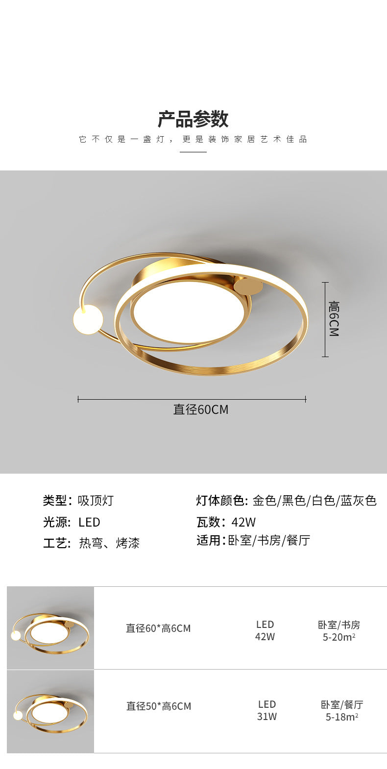 Nordic Bedroom Light Modern Minimalist led Ceiling Lamp Cozy Romantic Creative Living Room Study Room Light Fixture Round Shape