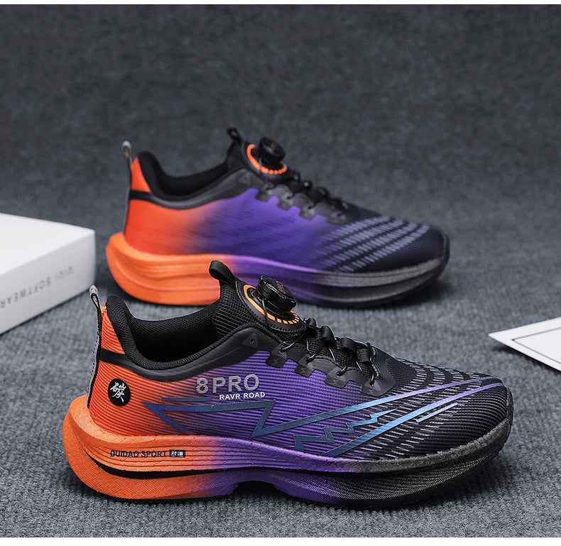 2025New8pro Full Palm Carbon Plate Racing Shock Absorption Running Shoes Men and Women Couples Rotating Buckle Youth Shoes Sports