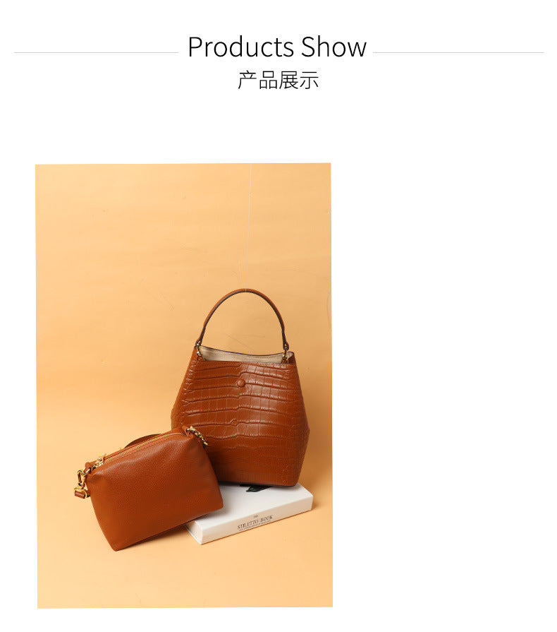 Spring and Autumn New Bucket Bag for Women, European and American Fashion Trend, Retro Personality Handbag, Single Shoulder Crossbody Bag for Ladies