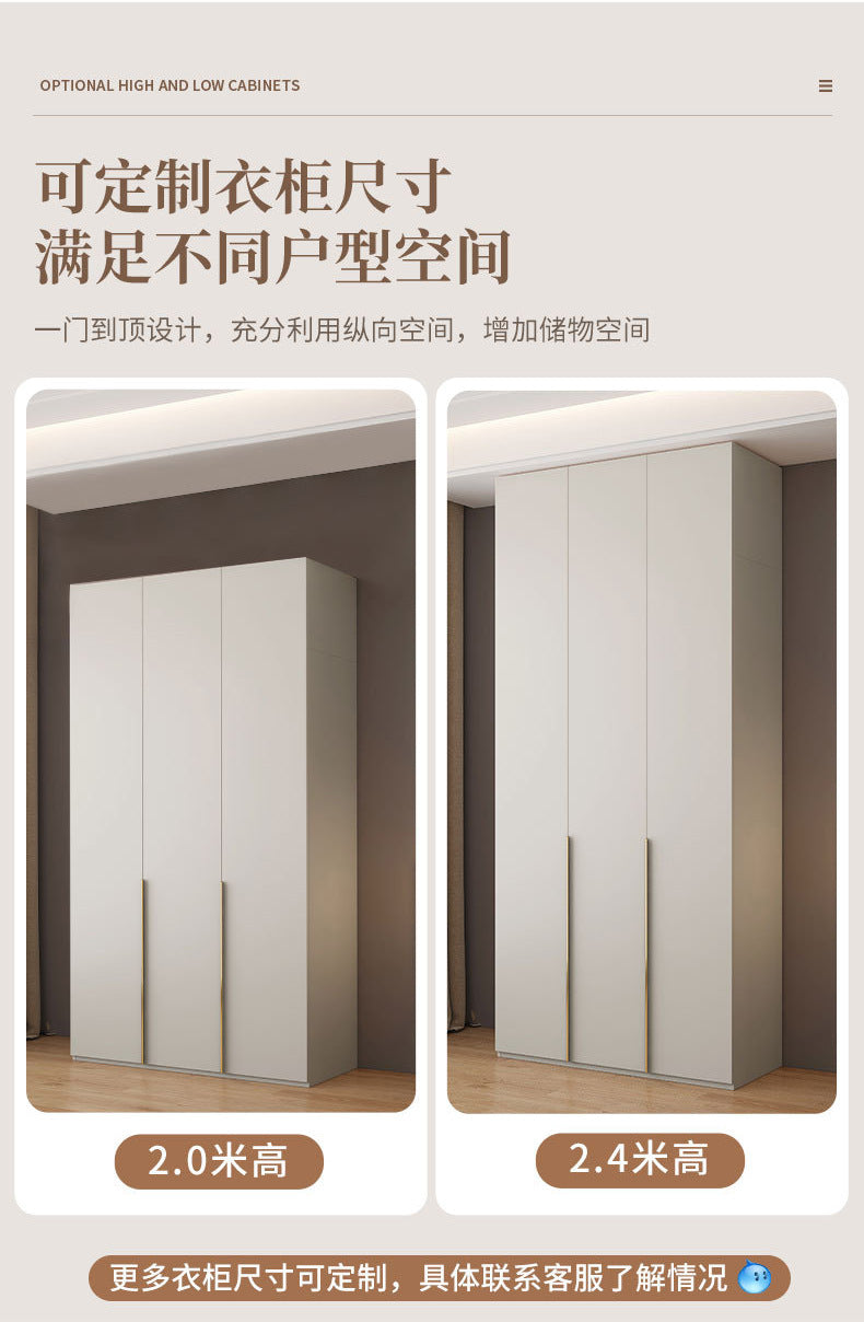 Wardrobe Solid Wood Hanging Area Multi-Bedroom Home Eco-Board Children's Room Corner Computer Desk Desk Cabinet Integrated Wardrobe