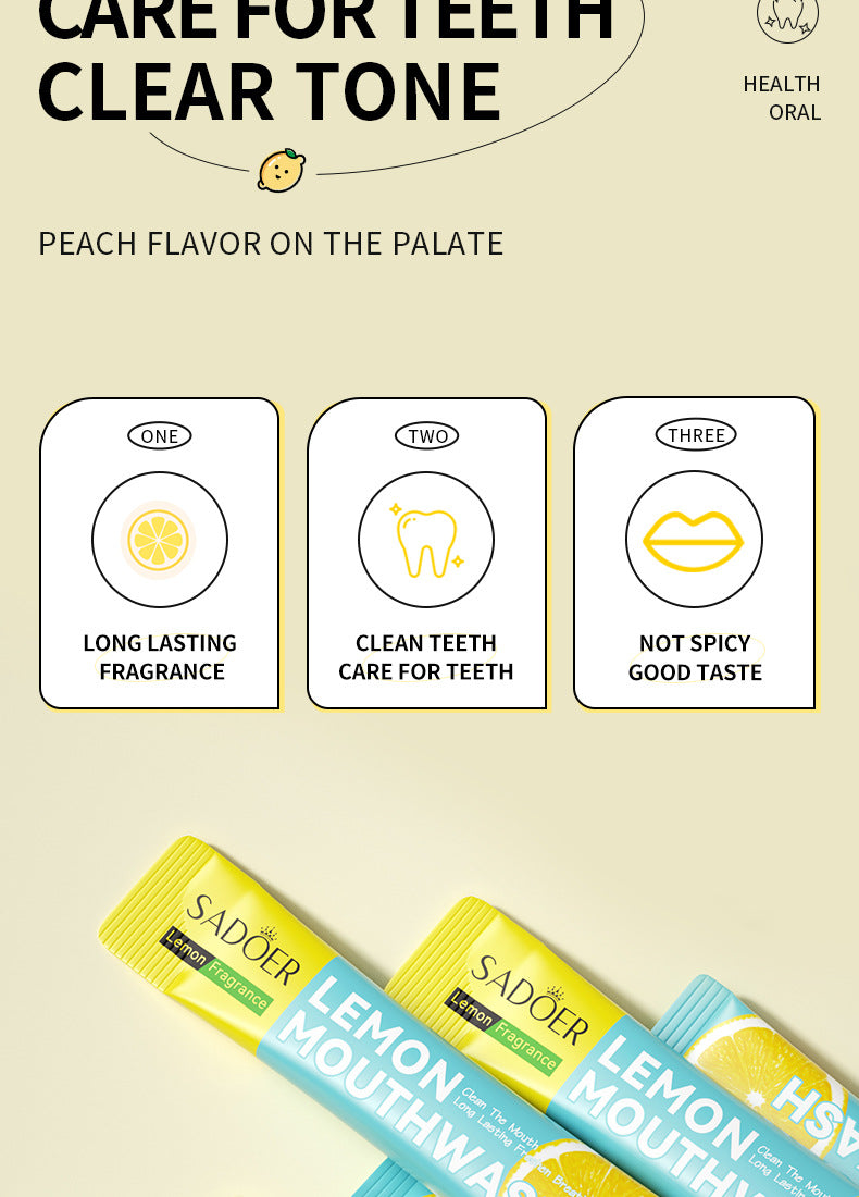 H Full English Mouthwash Box Set SADOER Disposable Portable Oral Cleaning  Wholesale