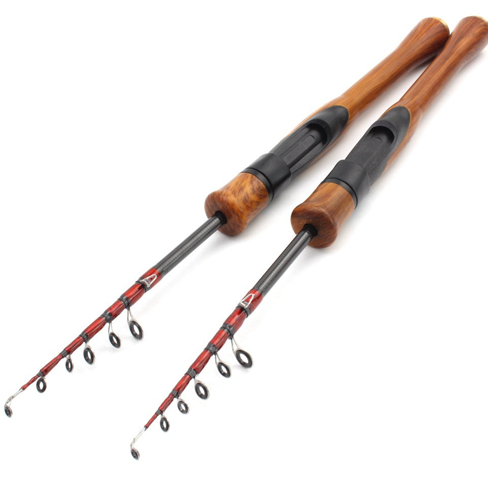 A Gun Handle Retractable Horse Mouth Rod Retractable Lure Rod ul Adjustable Lure Rod Ultra-light Pocket Fly Fishing Rod
