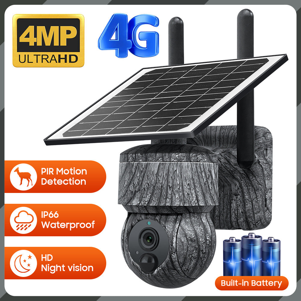 Factory direct sale outdoor camouflage solar waterproof surveillance camera night vision4G Wireless WIFI
