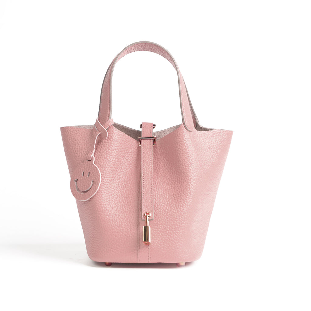 European and American New Hot-Selling Simple Women's Top Layer Cowhide Large Capacity Versatile Bucket Bag Handbag