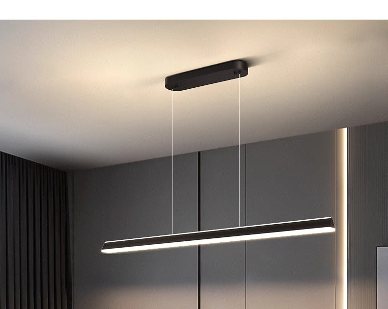Modern Minimalist Creative Long Dining Table Minimalist Bar Counter Linear Restaurant Pendant Light Dining Room Zhongshan Lighting New Model