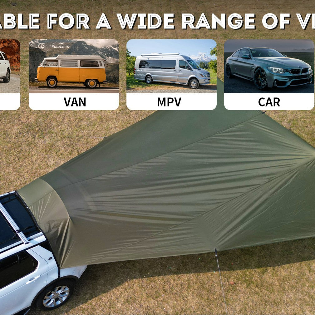 Car Rear Sunshade Canopy Large Space Multi-Person Rainproof Sunproof Tarp Outdoor Camping Gear