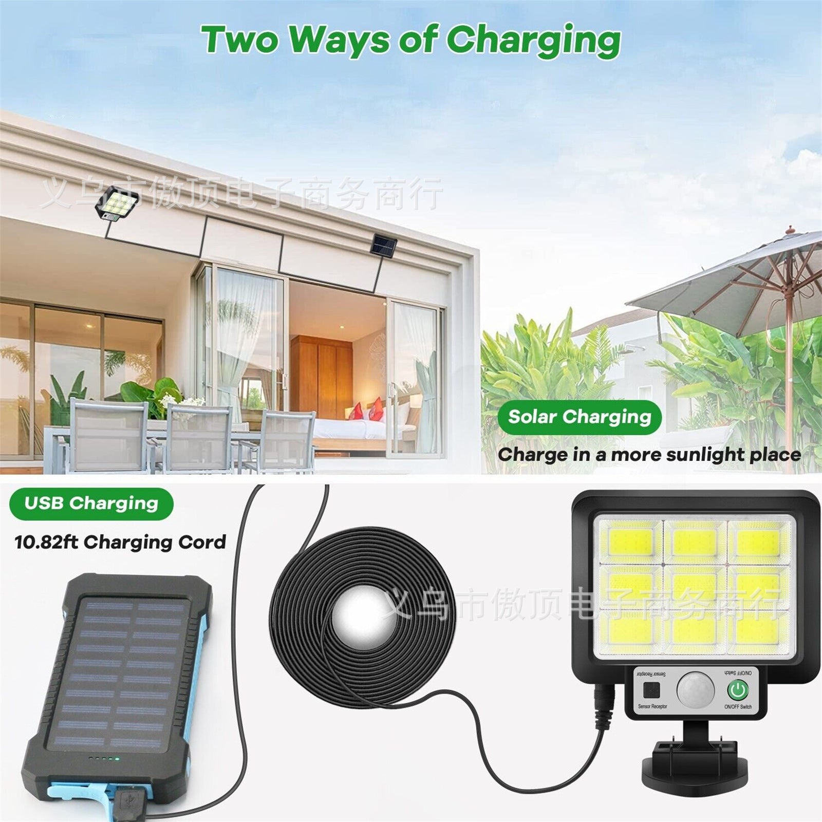 Solar Light Outdoor Split Wall Light Human Body Induction Garden Light Garden Landscape Light Street Light with Remote Control Emergency