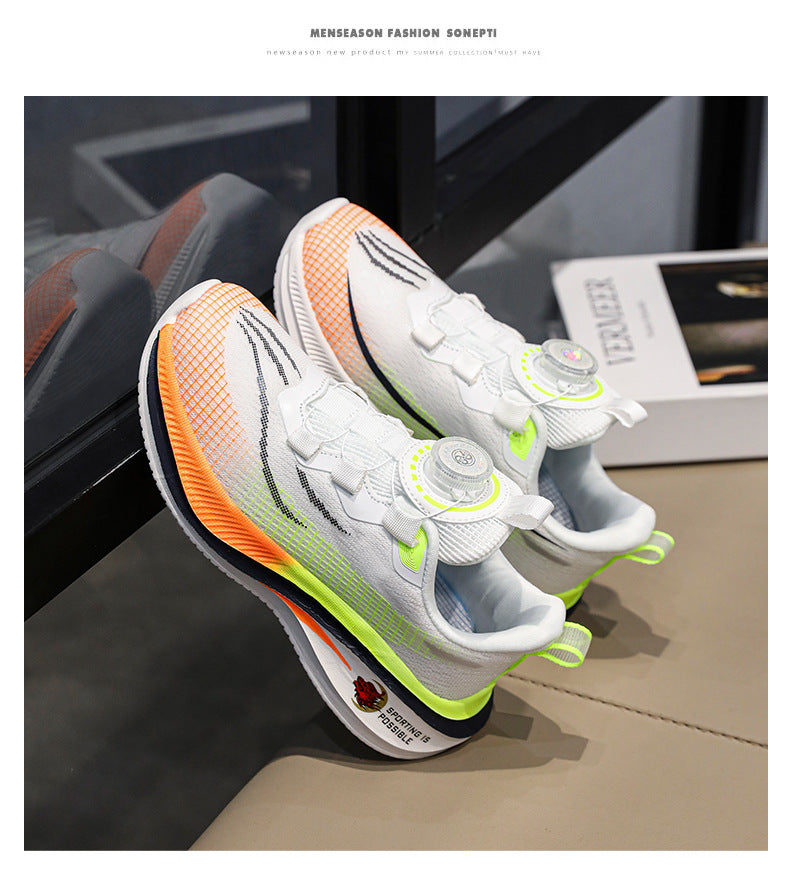 Boys and Girls Shoes Red Rabbit7Spring and Autumn Physical Training Sports Shoes Soft Sole Mesh Breathable Children's Running Shoes Lightweight Trendy