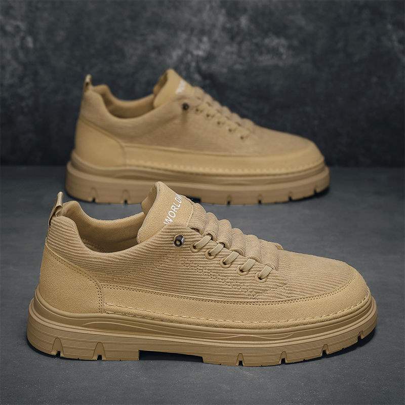 Men's Work Shoes Autumn Breathable Thin Full Black Casual Canvas Sneakers Youth Non-Slip Chef Office Trendy Shoes