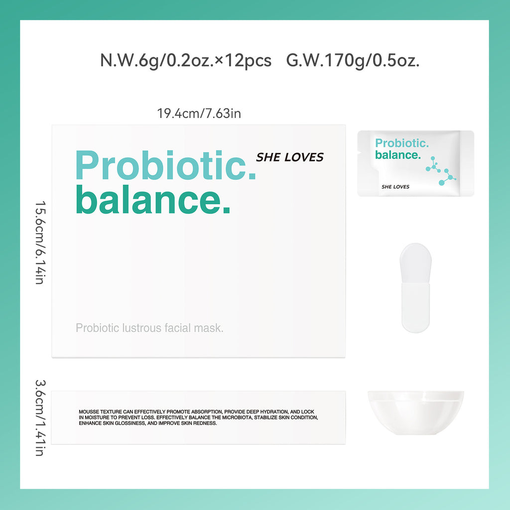Probiotic Hydrating Mask Set for Moisturizing, Stabilizing, Repairing, Seasonal Changes, Night Recovery, and Soothing
