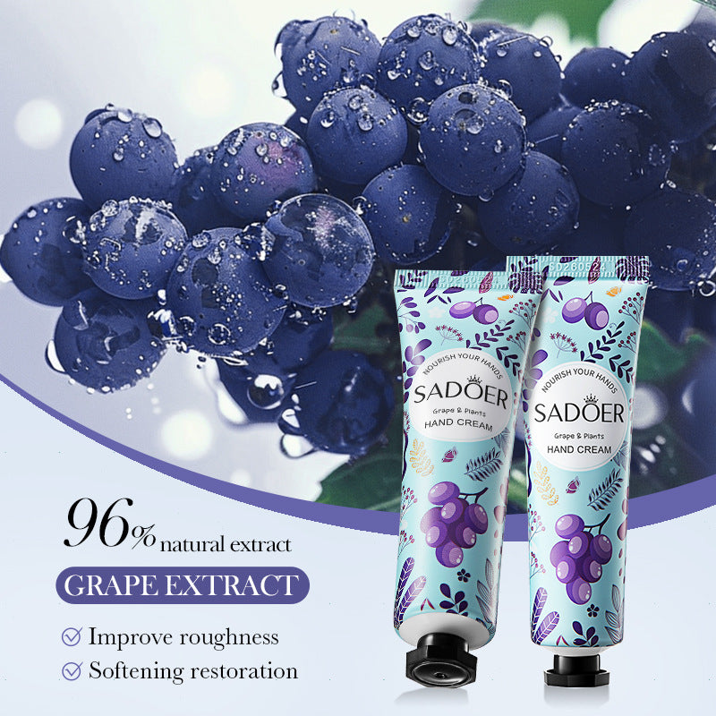 Grape Moisturizing Hand Cream SADOER Autumn and winter anti-chapped moisturizing hand cream cross-border foreign trade wholesale