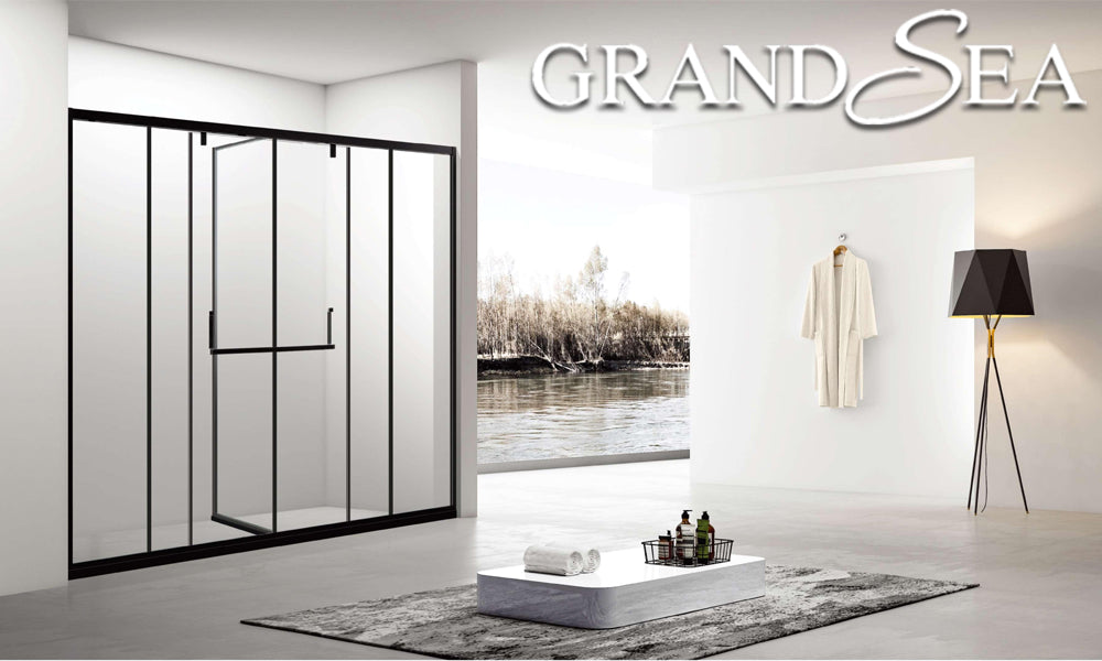 Clear Tempered Glass Safe Bathroom Glass 2 Panel Sliding Shower Door