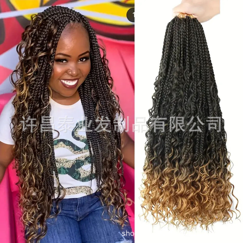 Three-strand Braid Concubine Xuchang Chemical Fiber Crochet Hair European and American Style Wig Braid Goddess Box Braids Hair