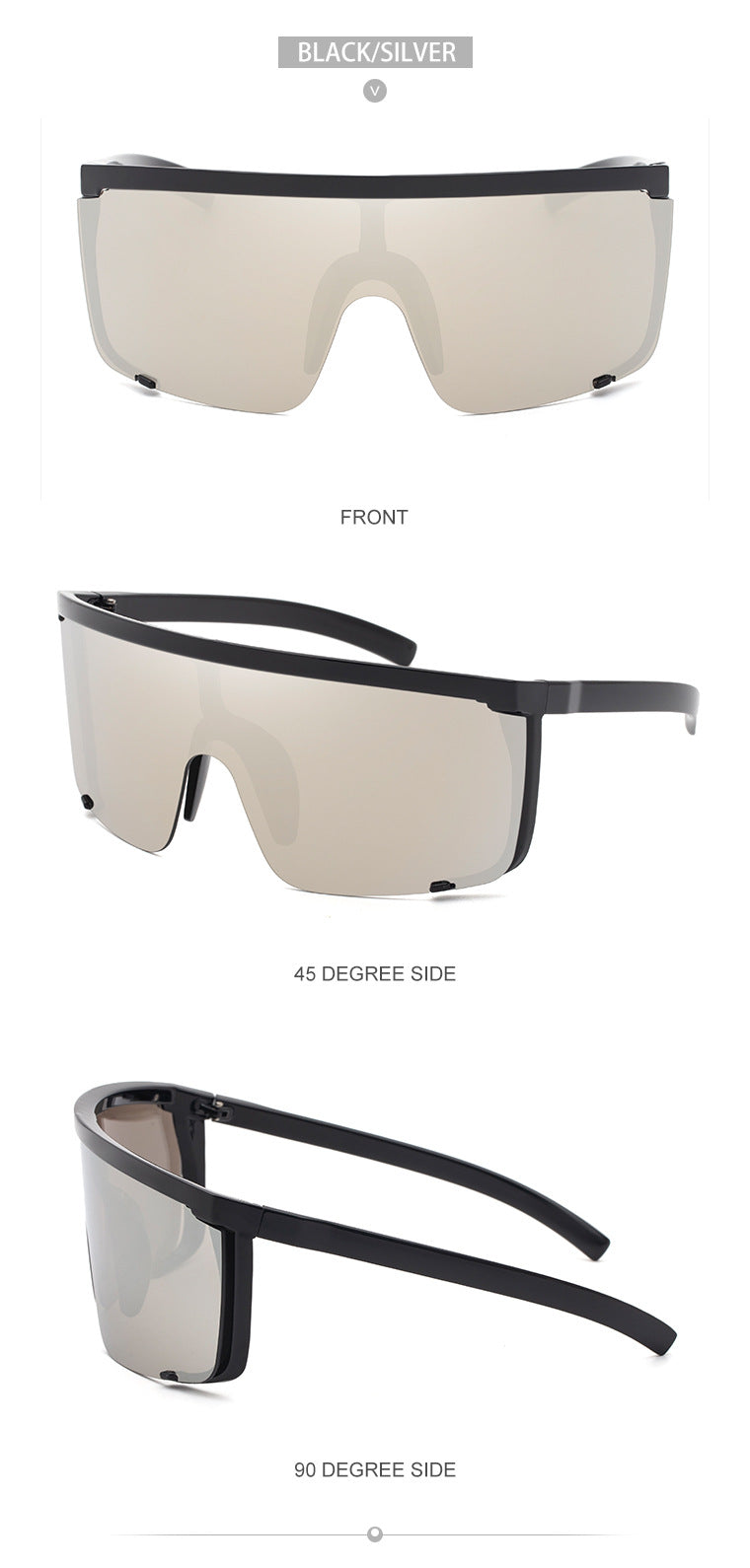Colorful Cycling Sports Sunglasses for Men17183One-piece Windproof Frame Sunglasses for Men Trendy Sun Protection Glasses