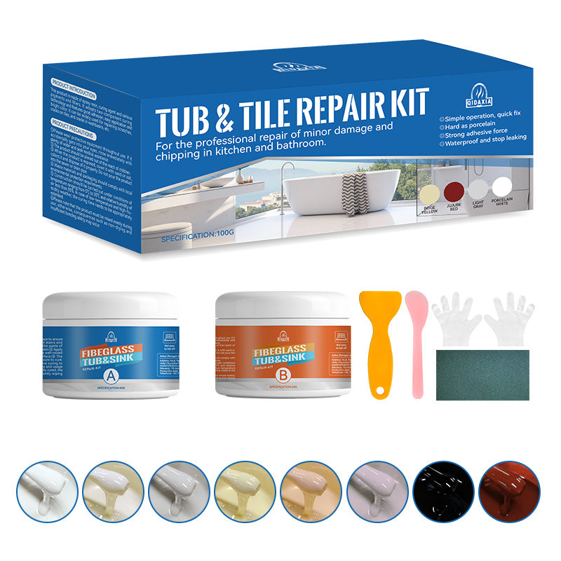 QIDAXIA Ceramic Repair Paste Household Marble Bathtub Wash Basin Bonding Glue Tile Repair Glue