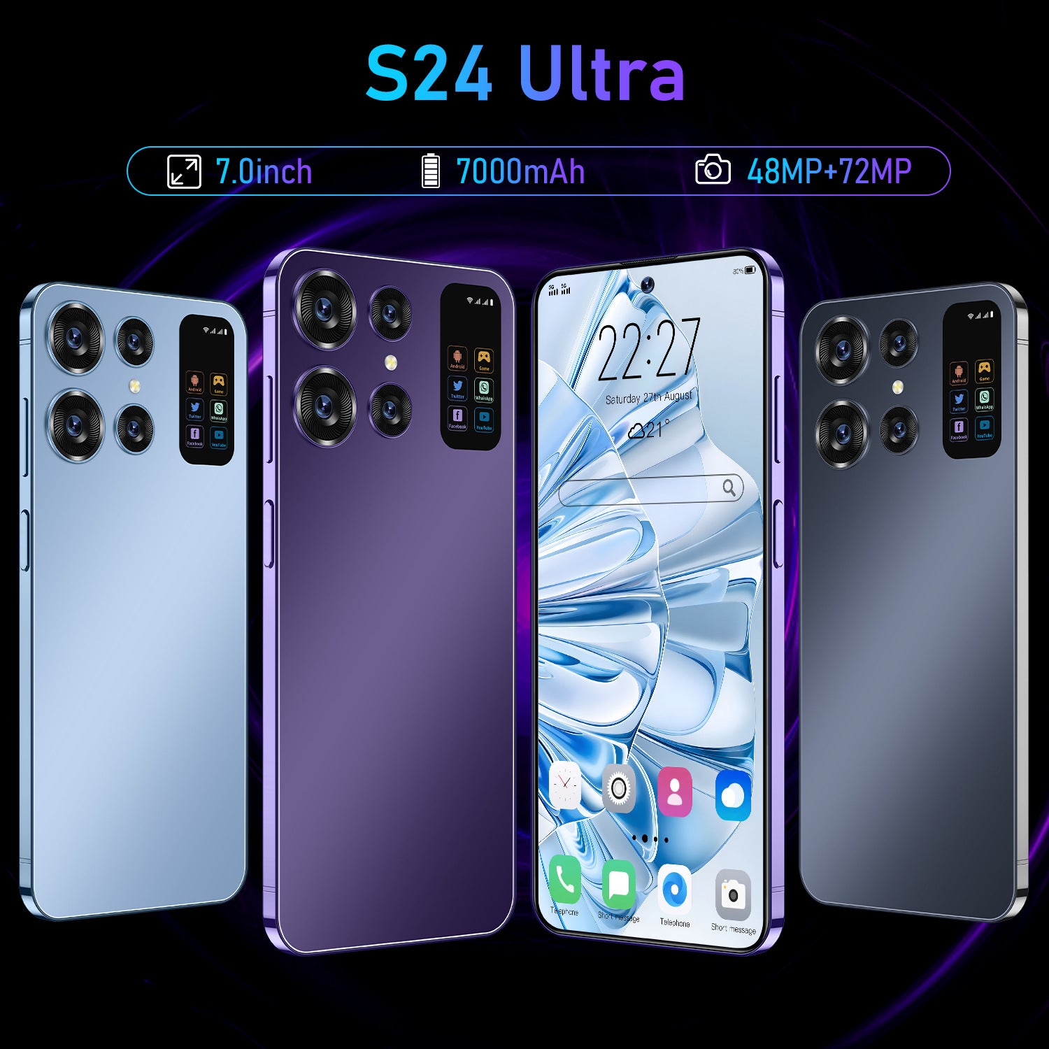 Spot Goods S24Ultra Mobile Phone16+1TB Large Memory4G All-in-One Factory Smartphone