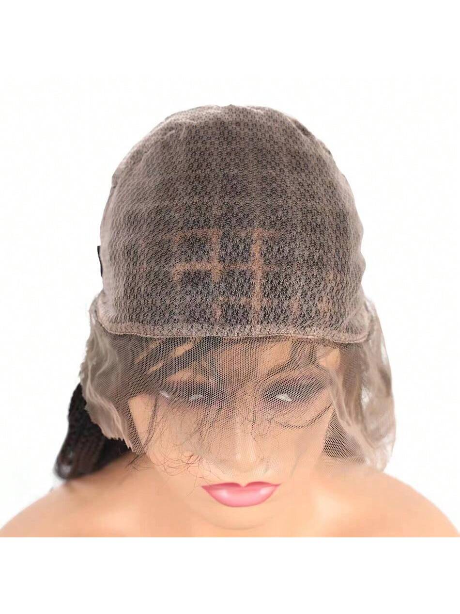 Foreign Trade Cross-Border European American African Wig for Women Full Hand-Woven Lace Three-Strand Braid Long Straight Hair Wig briad wig