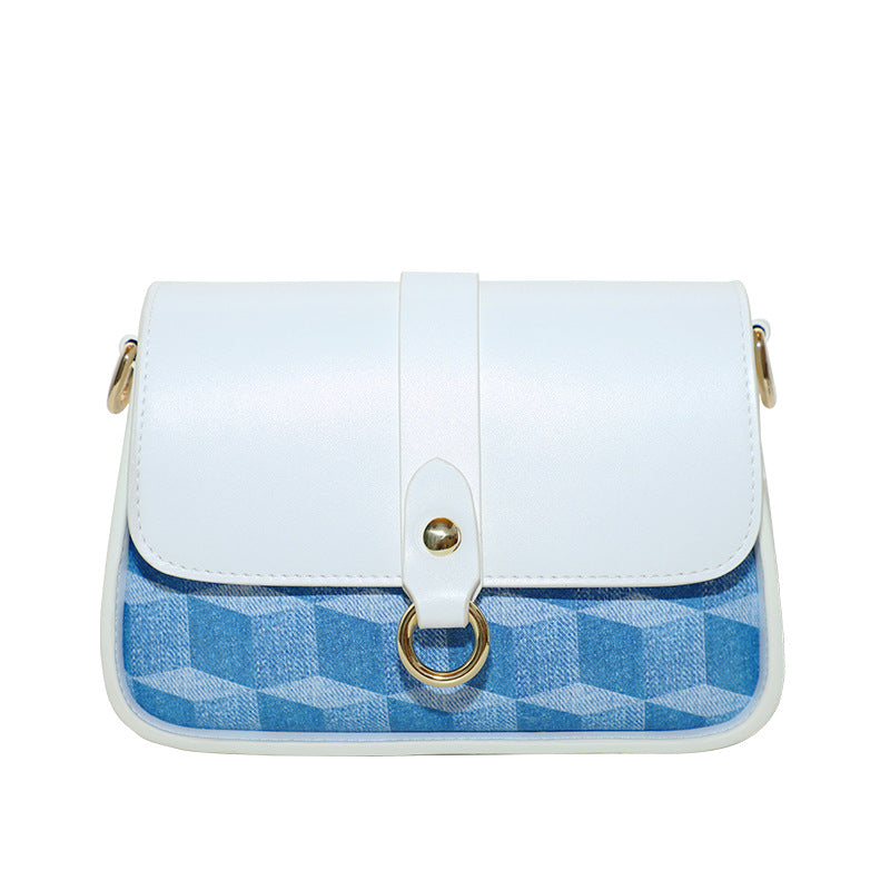 Women's Summer New Trend Retro Small Square Bag Personality Stylish Color-Block Shoulder Bag High-Quality Crossbody Bag for Women