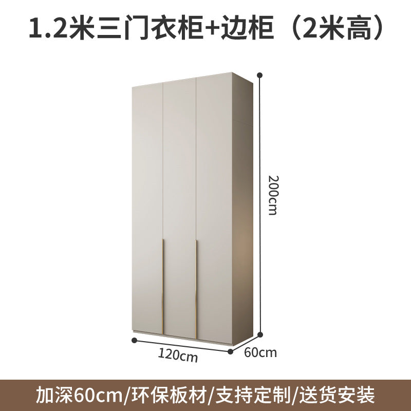 Wardrobe Solid Wood Hanging Area Multi-Bedroom Home Eco-Board Children's Room Corner Computer Desk Desk Cabinet Integrated Wardrobe