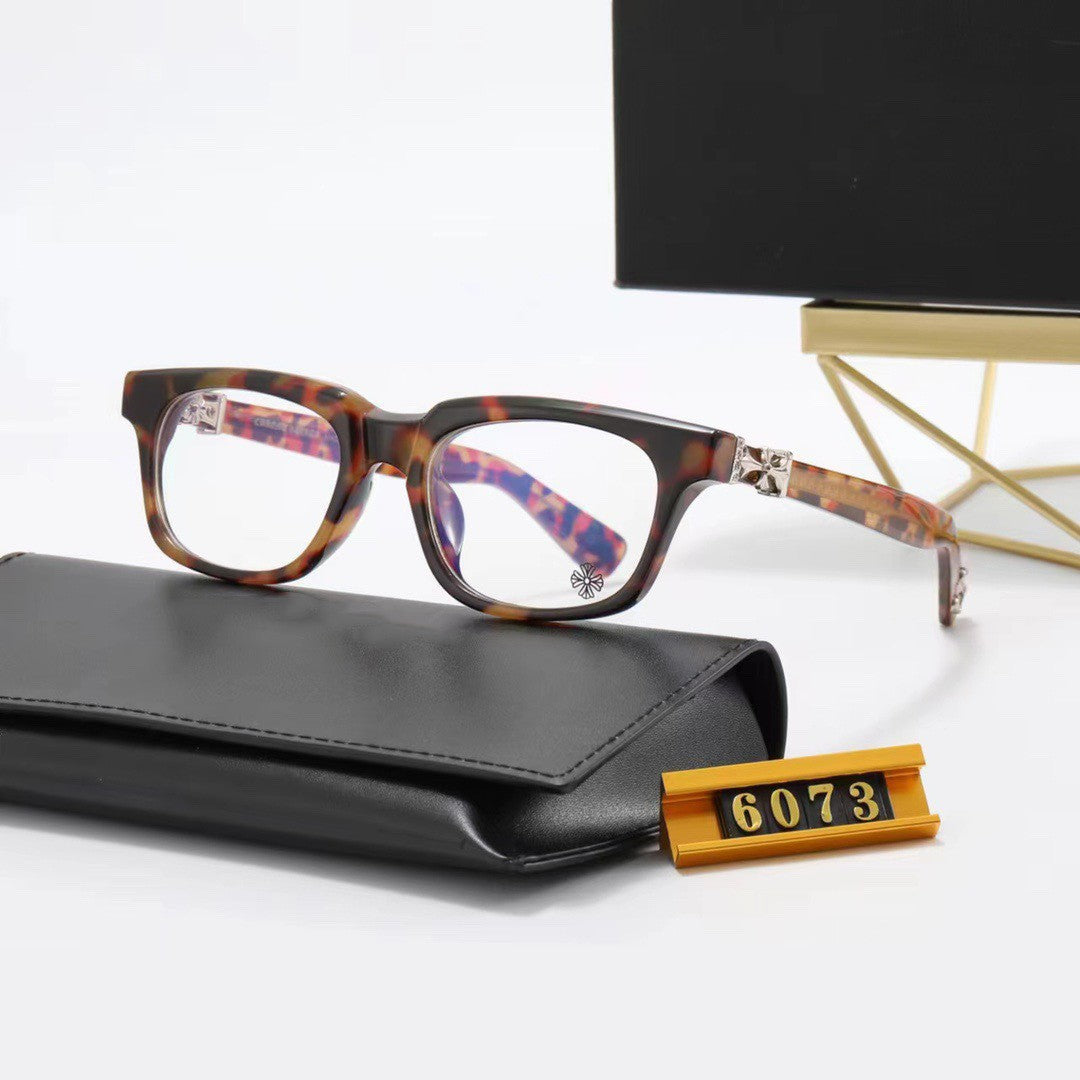 New European and American Style Sunglasses for Men and Women, Square Frame, Classic Travel Fashion Optical Glasses6073