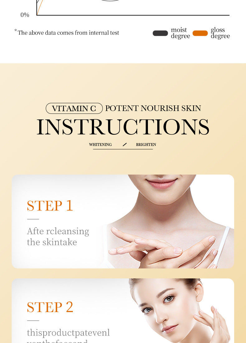 All English Vitamins C Whitening Skin Care Set BIOAOUA Cleansing and Moisturizing Five-Piece Set  Wholesale