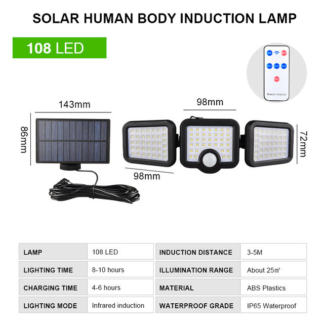 Specialized Outdoor Solar Wall Light LED Split Light Garden Light Garden Light Human Body Sensor Light Street Light