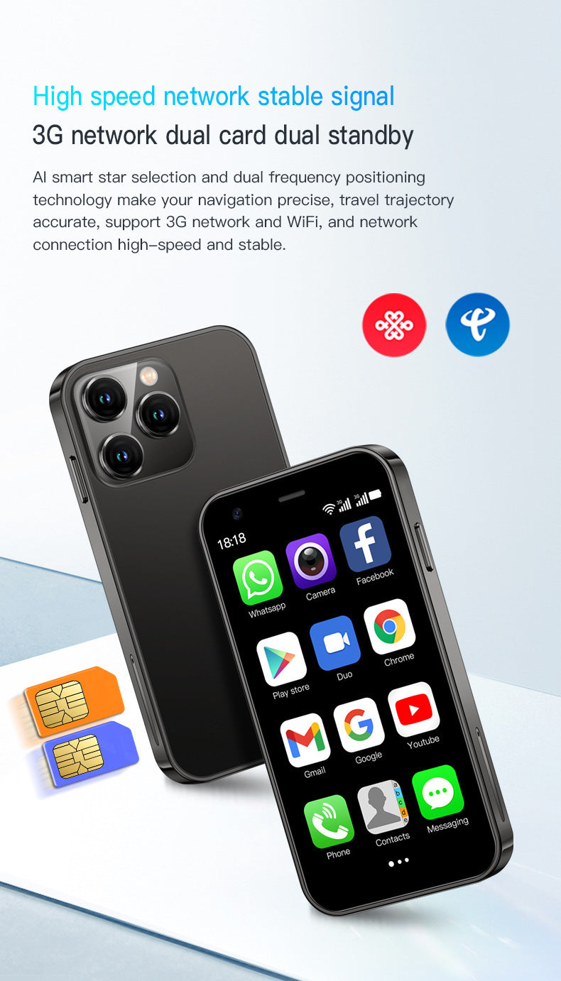 Popular XS15Dual SIM Smartphone31-inch mini portable mobile phone touch explosion-proof screen3G Small phone