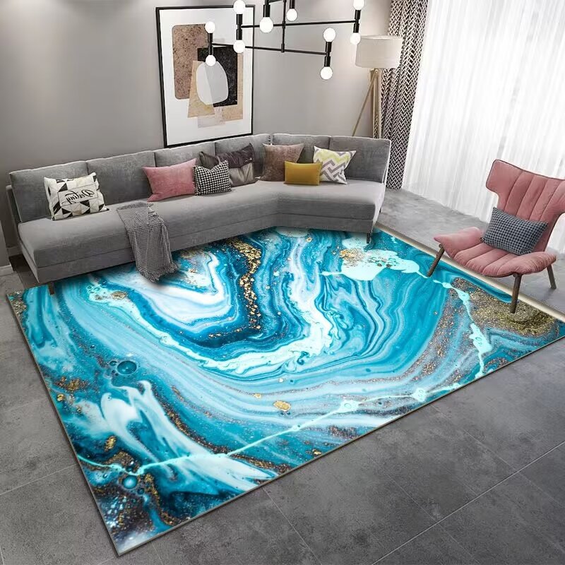 Crystal Velvet Carpet Light Luxury Home Bedroom Non-Slip Wear-Resistant Bedside Blanket Living Room Dirty-Resistant Easy to Care Sofa Coffee Table Blanket