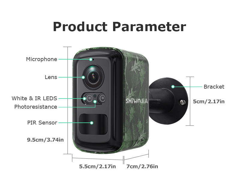 New camouflage low-power battery camera wireless full-color night vision outdoor HD4G Surveillance Camera