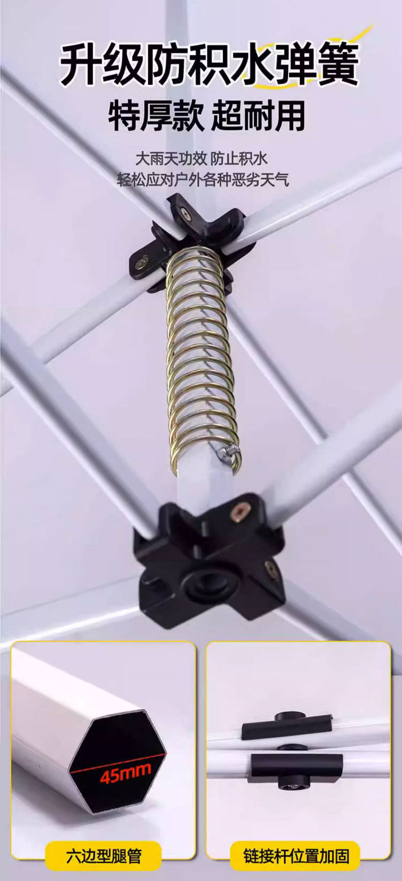 Late Night Food Stall Night Market Tent Surround Cloth for Setting Up Stalls with Four-Sided Transparent Enclosure Four-Legged Umbrella Outdoor Sunshade Foldable Rainproof Shelter