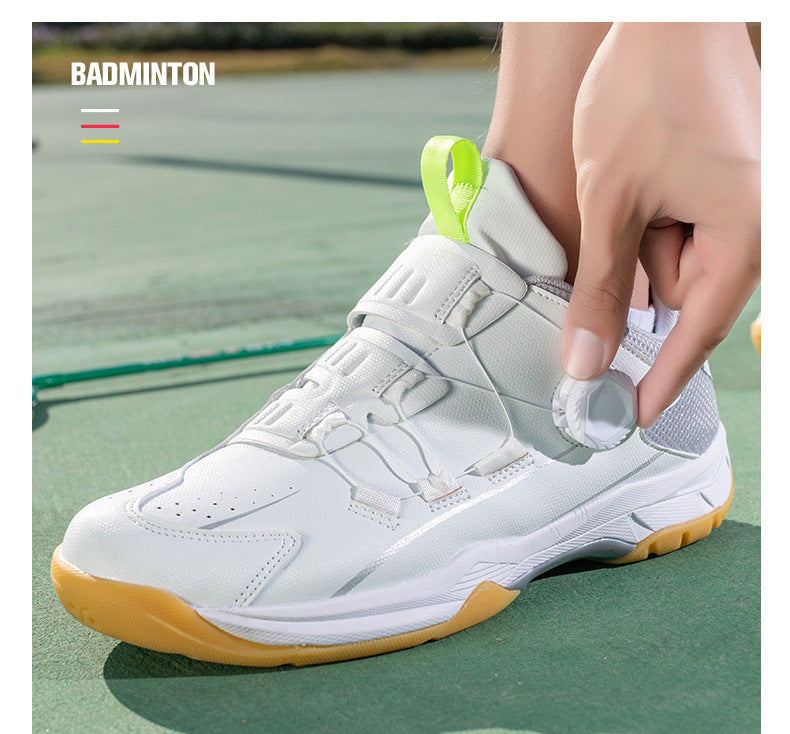 Men's Wear-Resistant Badminton Shoes Sports Shoes Large Size Couples Anti-Slip Shock Absorption Sneakers Women Breathable Lightweight Sports Shoes