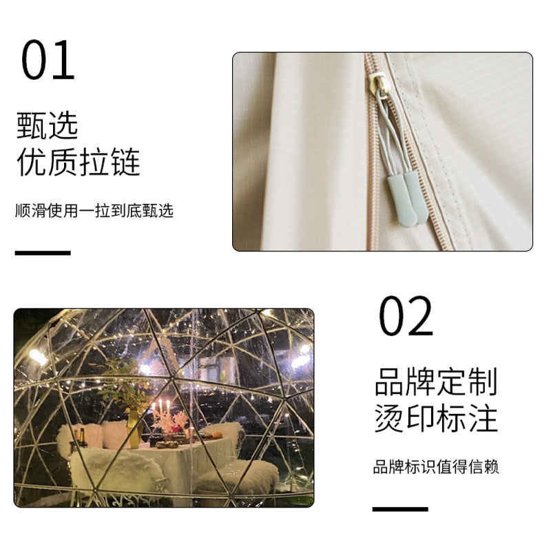 Manufacturer Custom European Exhibition Starry Sky Tent Spherical Tent Amazon Homestay Dining Bar Transparent House Starry Sky Room