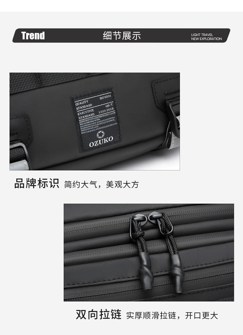 Men's Waist Bag Trendy Brand Crossbody Bag High-end Chest Bag Multi-functional Outdoor Portable Waterproof Men's Shoulder Bag