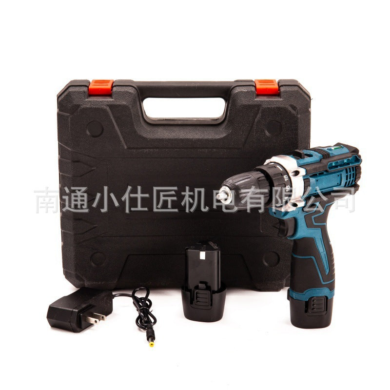 Multifunctional Dual-Speed Cordless Drill Cross-Border Trade Rechargeable Lithium Drill Household Portable Electric Screwdriver Wholesale