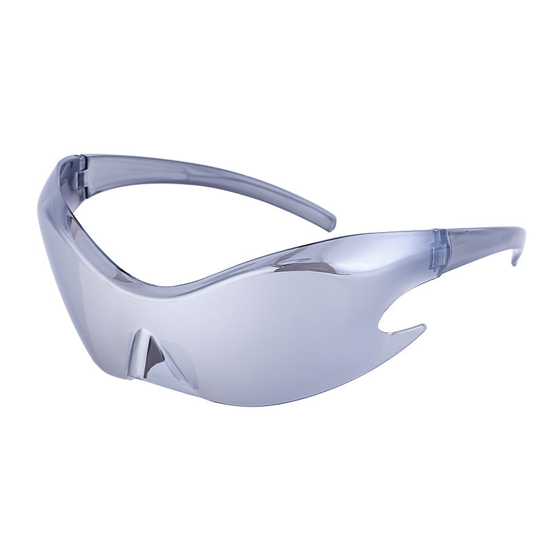 Europe and America Y2K Millennium Sports Windproof Colorful Sunglasses Men's Future Technology Style One-piece Sunglasses Women's Wholesale