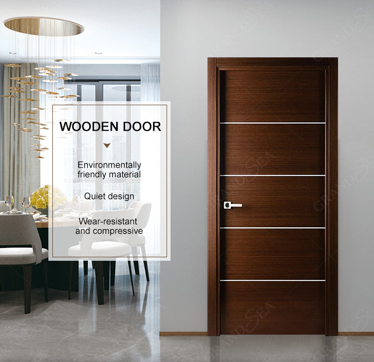 Luxurious Wooden Internal Door Design Doors Interior With Frame for Bedroom Apartment Villa