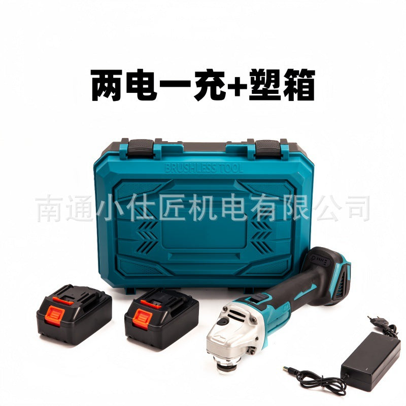 Cross-Border Foreign Trade Dropshipping Cordless Lithium Battery Angle Grinder High-Power Industrial Grade Cutting Grinding Angle Grinder for Home Use