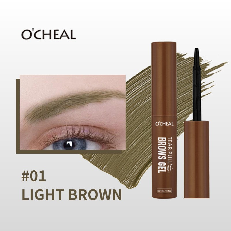 Ouqianya Peel-off Eyebrow Dye Cream Waterproof Sweatproof Long-lasting 3D One-line Eyebrow Packaging