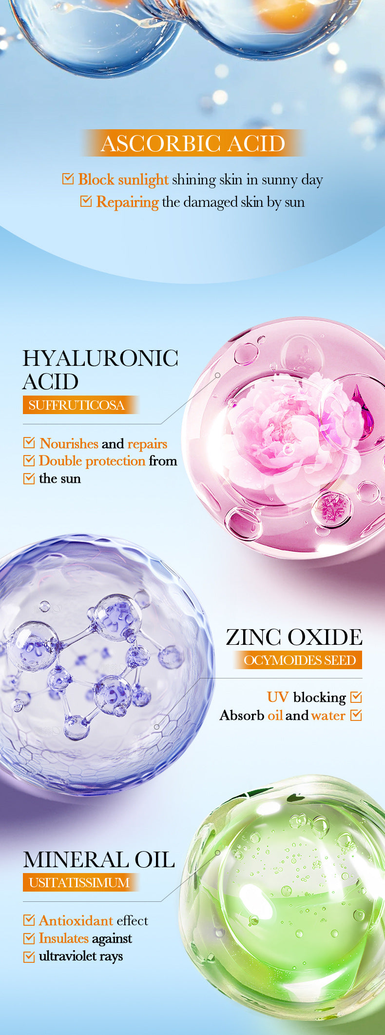 Vitamin C Mineral Tinted Sunscreen SADOER Isolation Sunscreen Lotion Cross-Border Wholesale