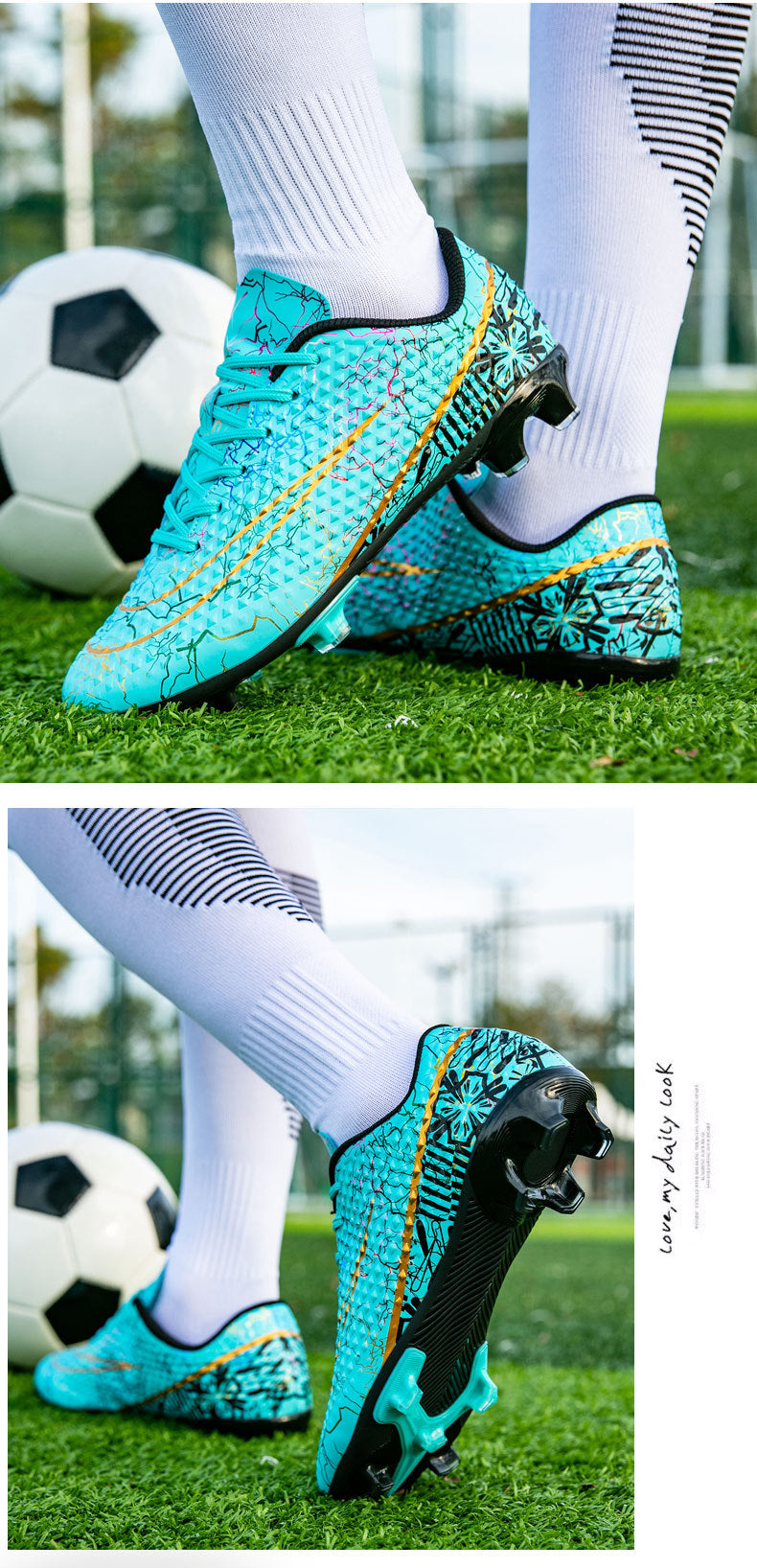 New professional football shoes for men and women AG Spike TF Broken Nail Youth Student Grassland Competition Training Shoes