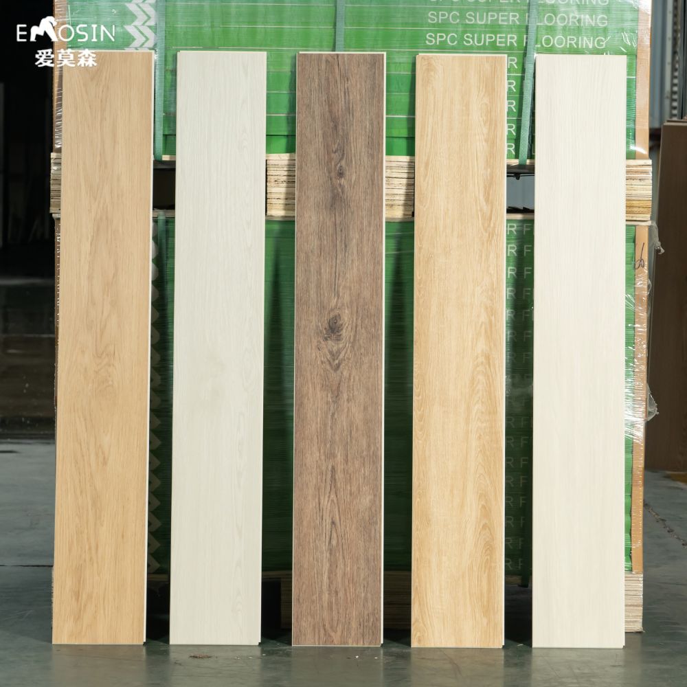 Durable Waterproof Pvc Vinyl Plank Tile Click Lock Padding Back 4mm 5mm 6mm 8mm Spc Flooring with Ixpe Eva Foam Underlay
