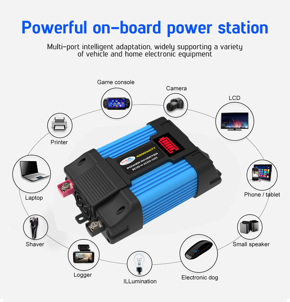 【New Product】Vehicle Inverter300W 500W 12V Turn110V 220V Car Inverter