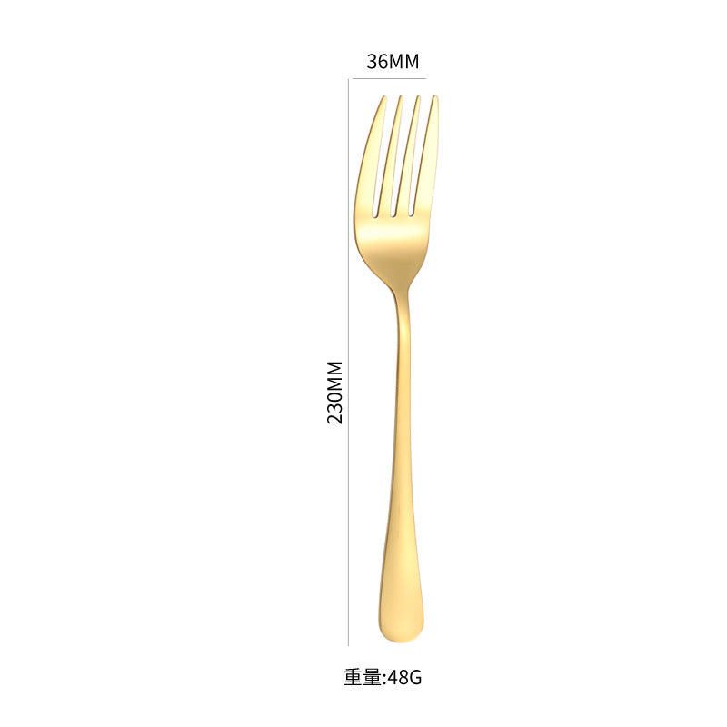 1010Stainless Steel Public Tableware Salad Dessert Spoon Fork Hotel Restaurant Self-service Spoon Fork Set