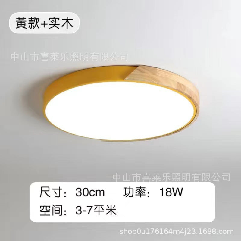 LED Lamp Bedroom Lamp Modern Simple Nordic Ceiling Lamp Creative Children's Room Study Round Room Living Room Study