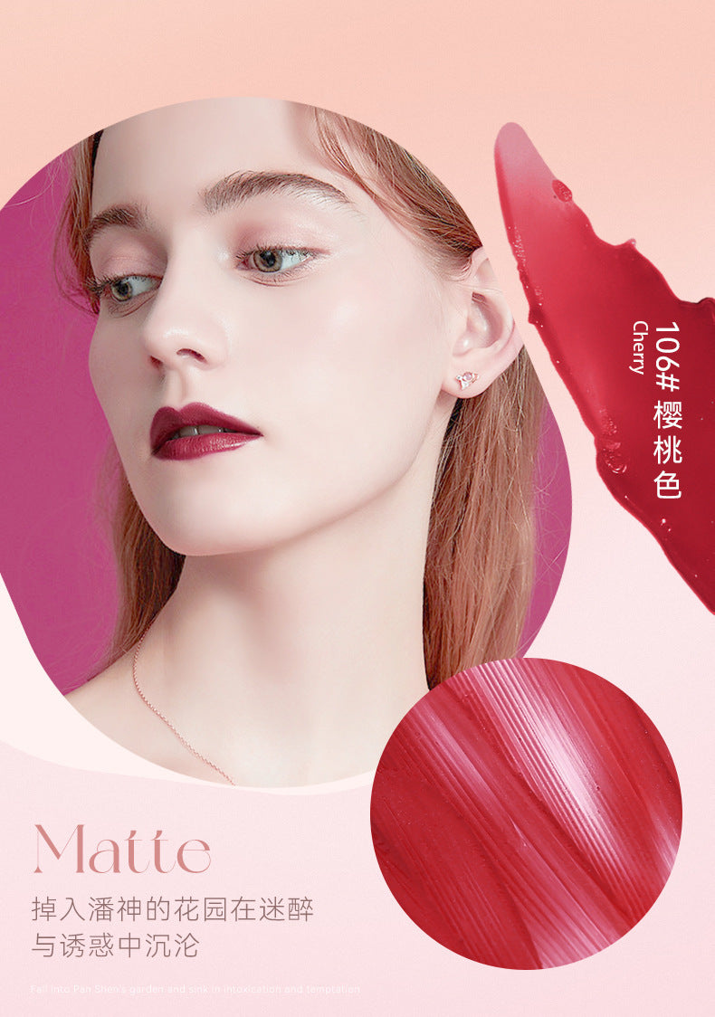 Europe and America SHELOVES Rose Matte Lip Glaze Long-lasting Non-stick Cup Non-fading Genuine Lip Gloss Makeup Wholesale