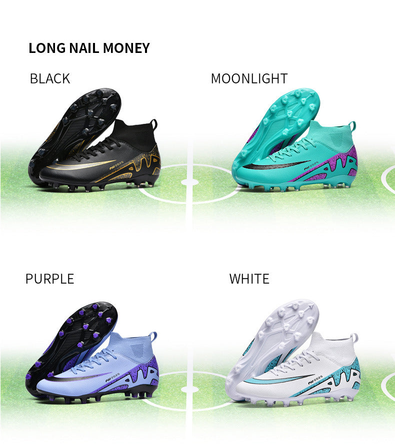 Assassin15Men's Football Shoes for Primary and Secondary School Students and Teenagers AG Spike tf Broken Nail Adult Competition Training Shoes