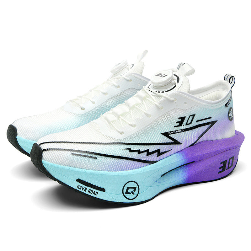 Summer New Fashion Breathable Comfortable Durable Running Shoes Men's Shoes Real Carbon Plate Cushioning High Elasticity Couple Sports Shoes